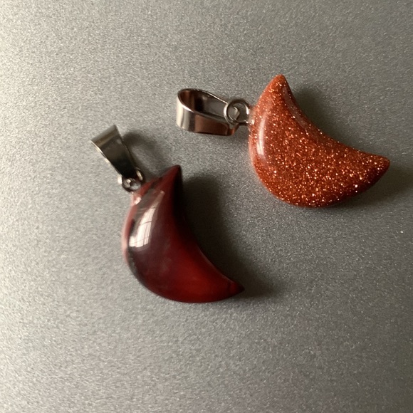 Two tiny moon charms. - Picture 2 of 4